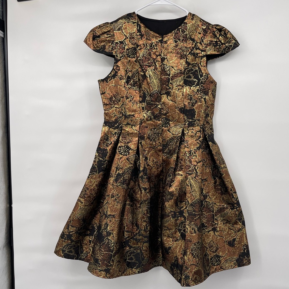 Loragal NWT foil pattern pleated a-line party mini dress